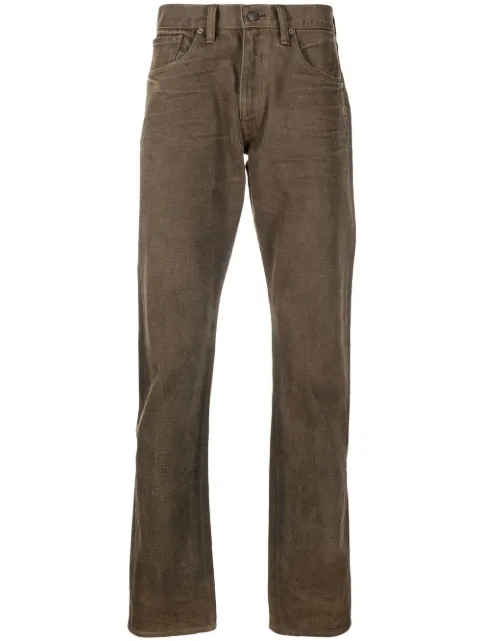 Ralph Lauren RRL bleach-wash straight-leg jeans