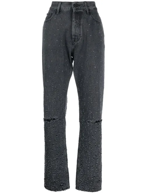 Pantalon droit à effet usé - Jacob Cohën - Modalova