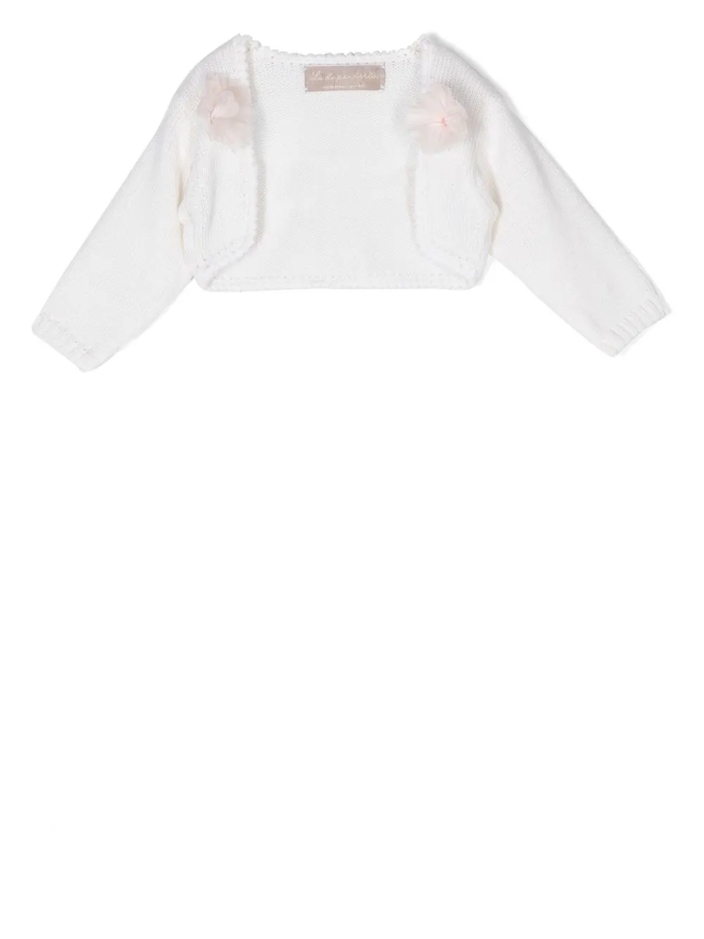 

La Stupenderia floral-applique cardigan - Neutrals