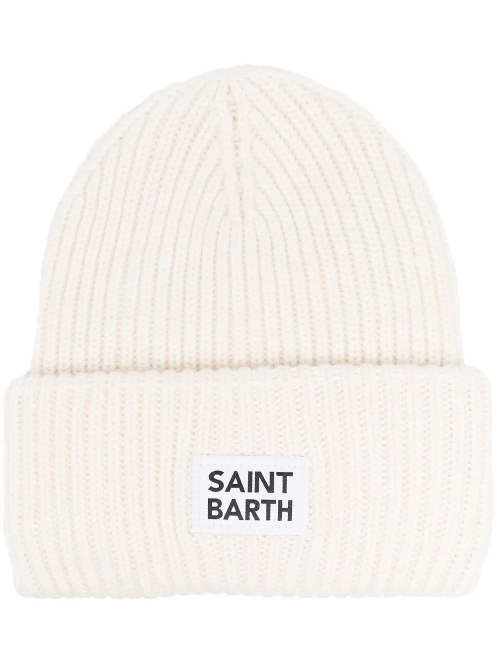 

MC2 Saint Barth logo-patch ribbed-knit beanie - Neutrals