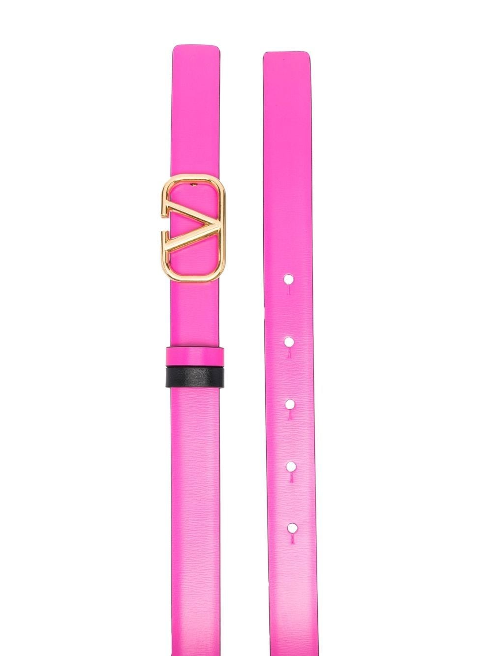 Shop Valentino Vlogo Reversible Belt In Rosa