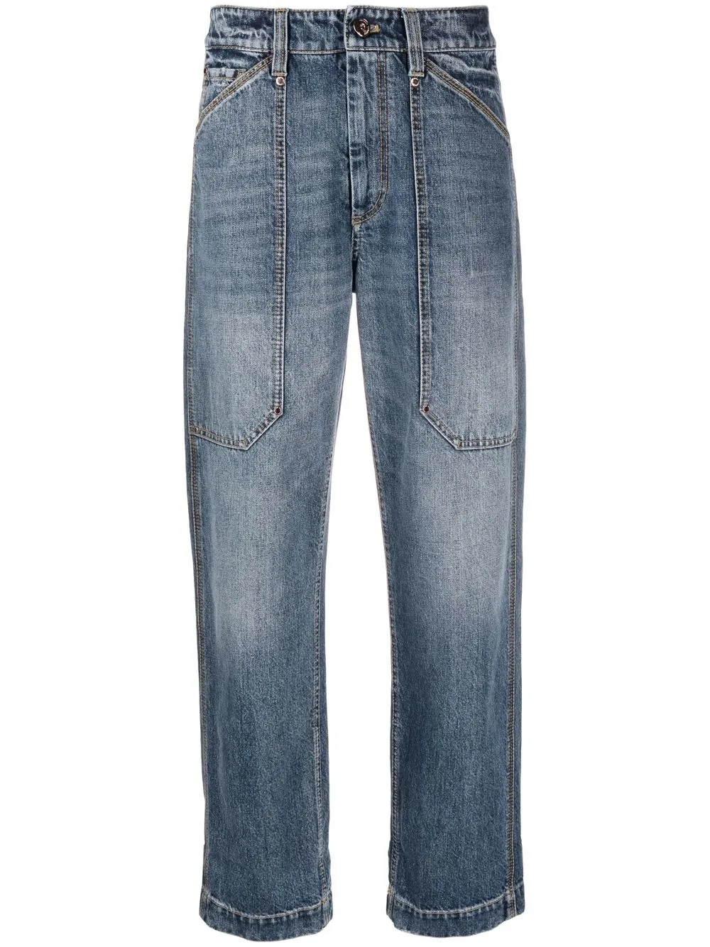 

Brunello Cucinelli distressed-finish denim jeans - Blue