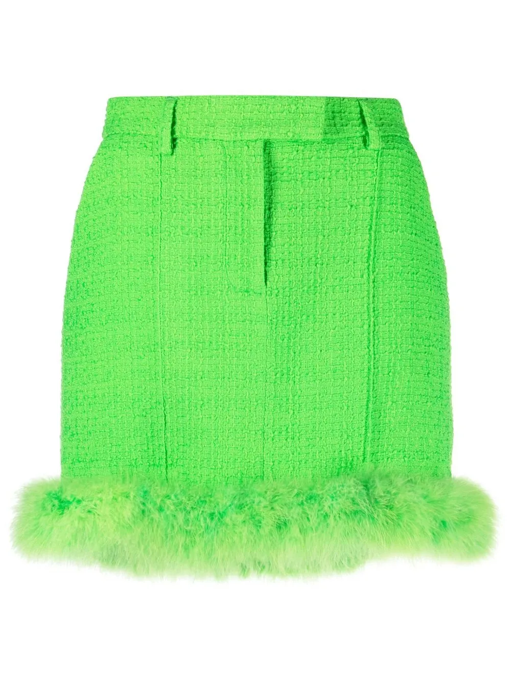 

Giuseppe Di Morabito feather-trim high-waisted skirt - Green