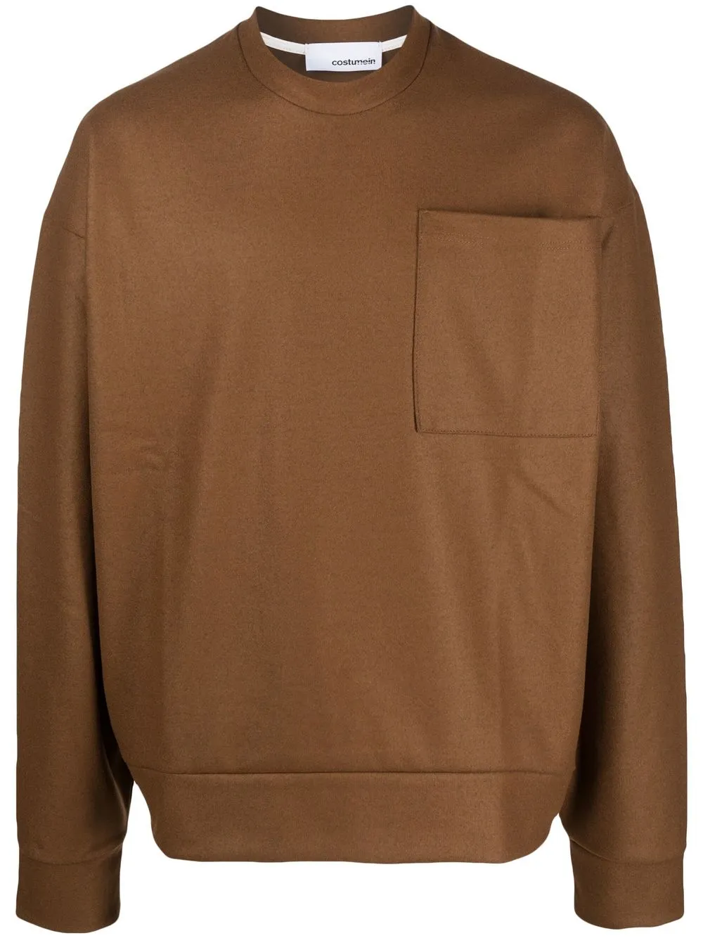 

Costumein patch-pocket crew-neck sweatshirt - Brown