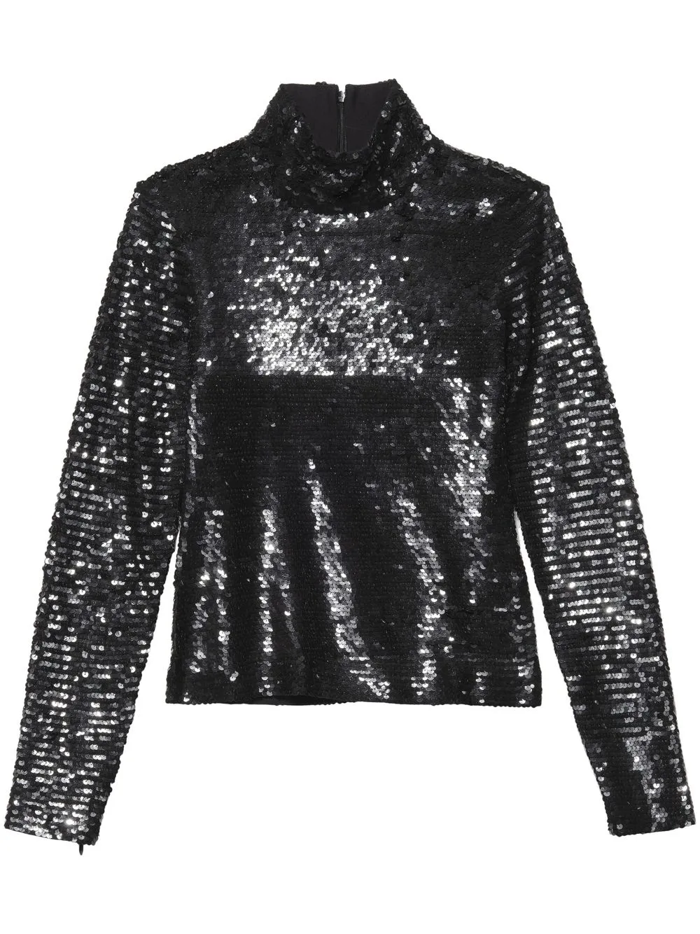 

FRAME sequin-embellished high-neck top - Black