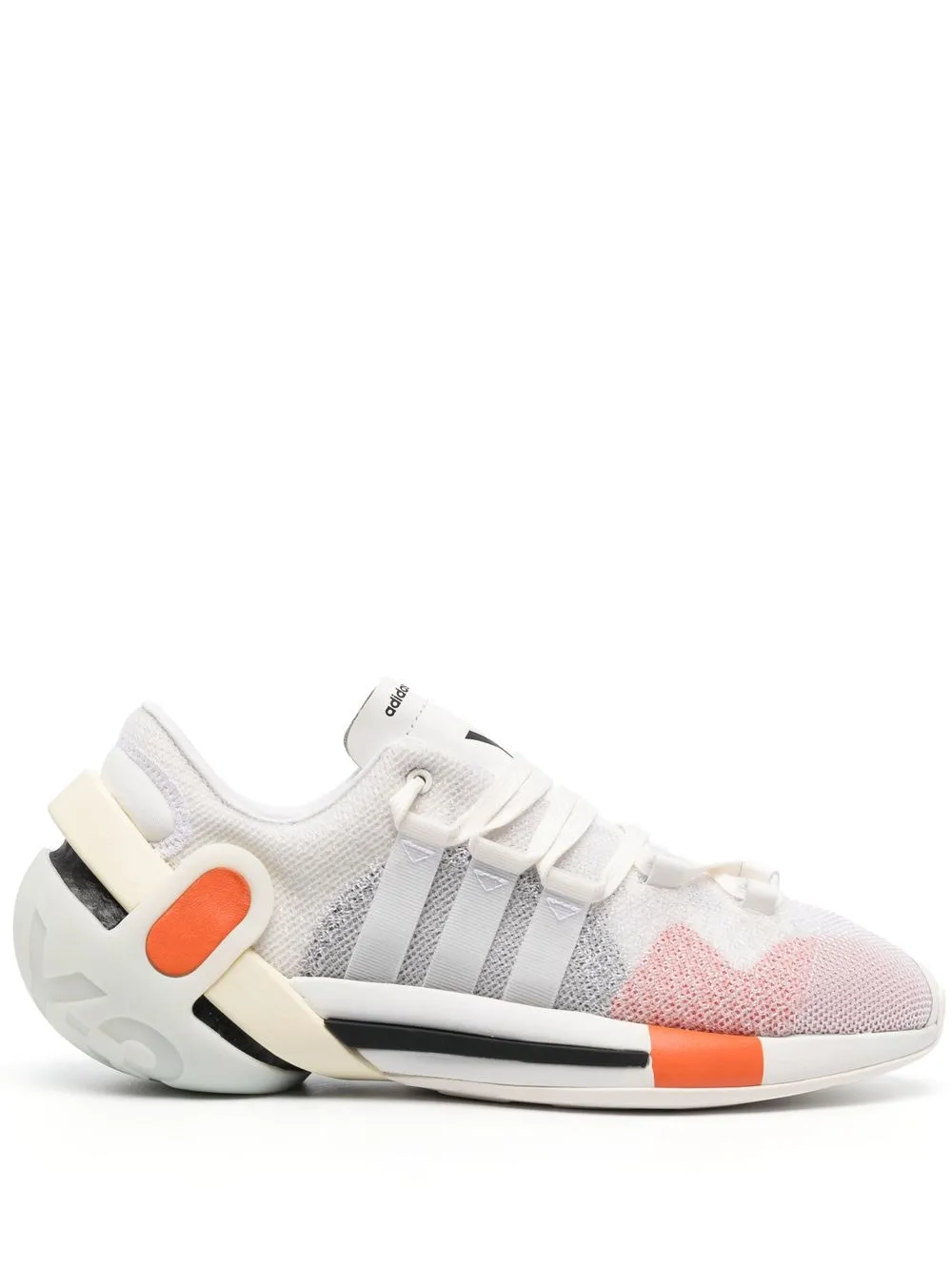 Y-3 layered lace-up sneakers - White