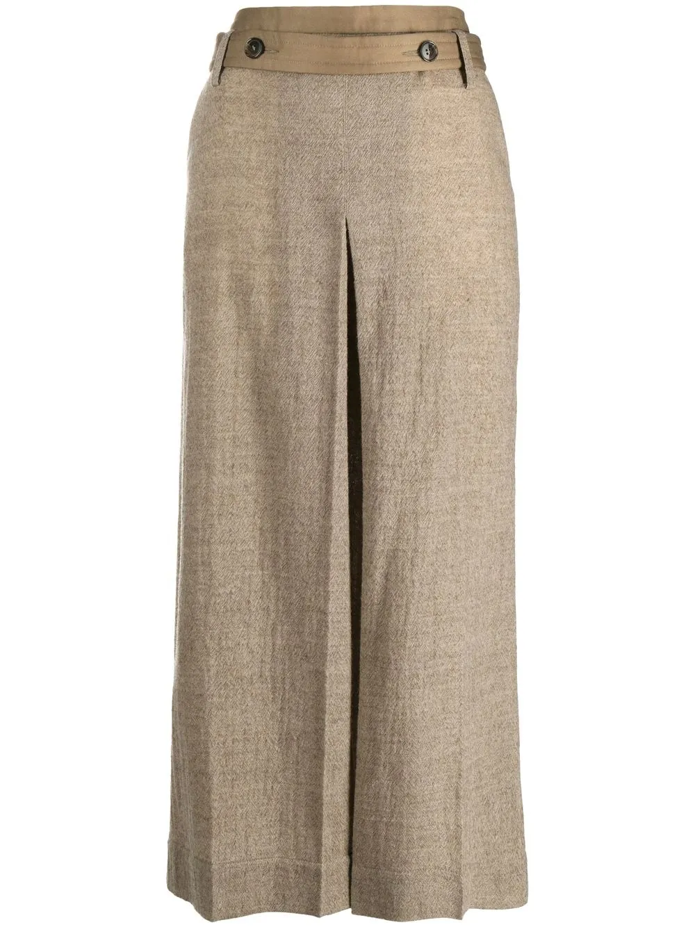 

Eudon Choi virgin wool cropped trousers - Neutrals