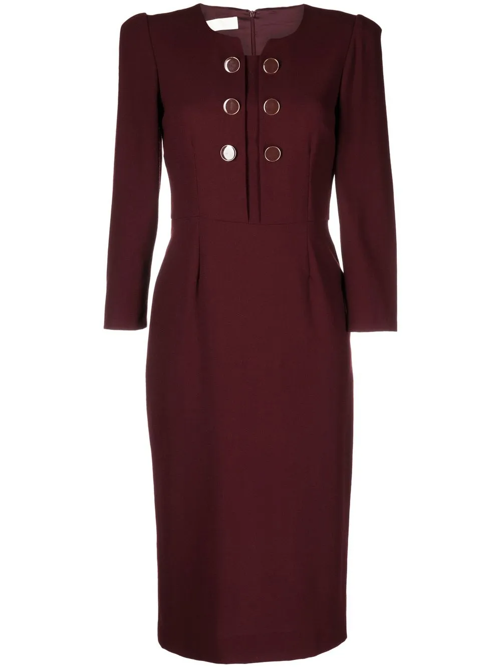 JANE Paige decorative-button midi dress