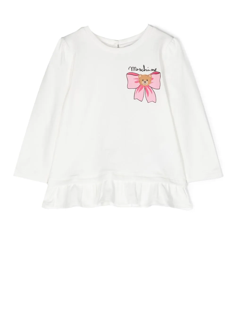 

Moschino Kids playera con estampado teddy con moño - Blanco