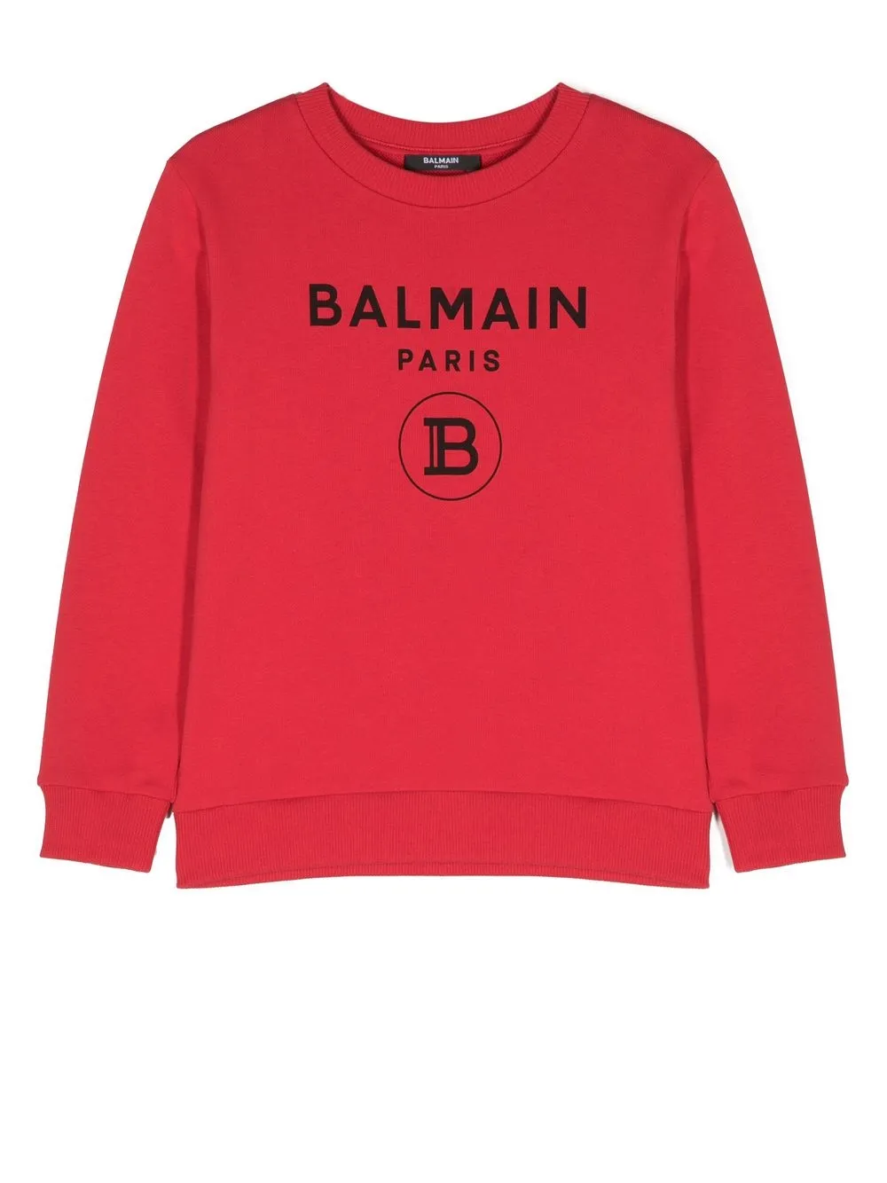 

Balmain Kids logo-print crew neck jumper - Red