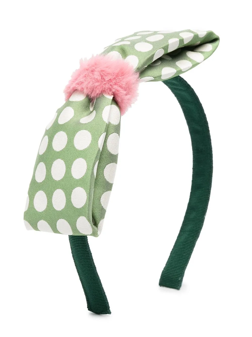 

La Stupenderia polka-dot bow headband - Green
