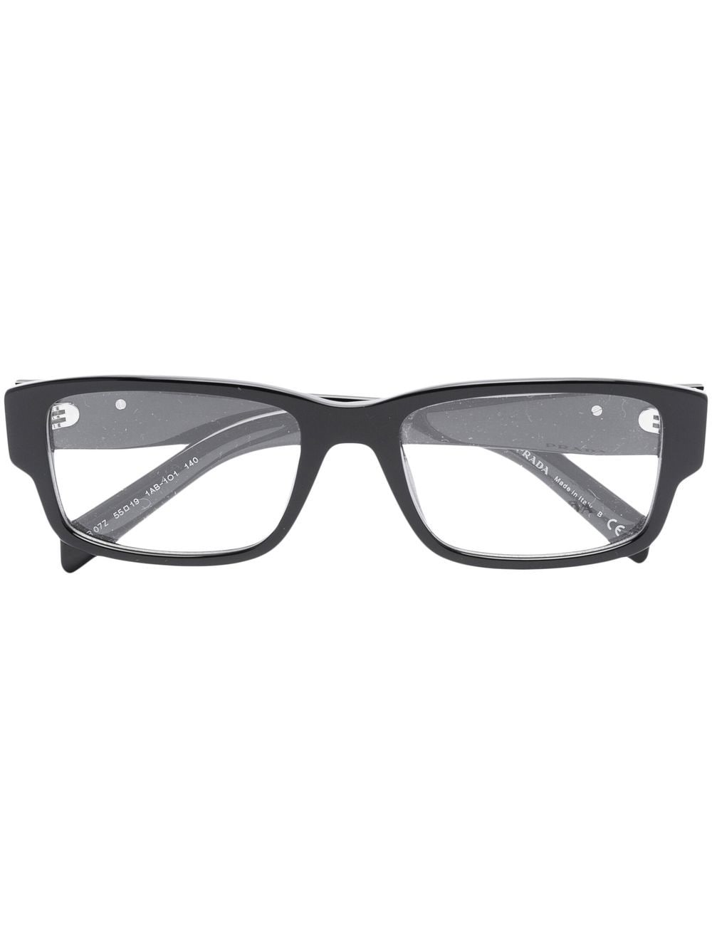 

Prada Eyewear logo-plaque rectangle-frame glasses - Black