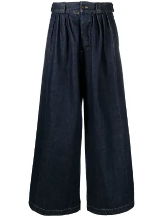 マルジェラ　プリーツワイドパンツ Maison Margiela プリーツ ワイドパンツ | ブルー | FARFETCH JP