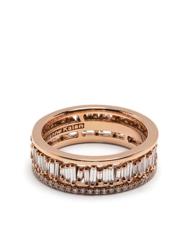 Rose gold baguette deals diamond ring