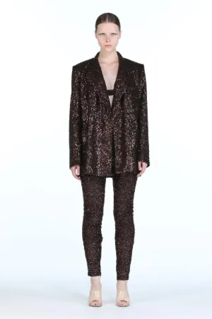 Sequin Double-Breasted Blazer