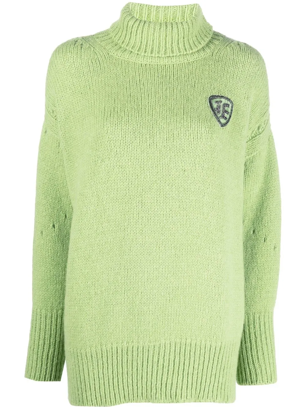 

Ermanno Scervino high neck wool jumper - Green