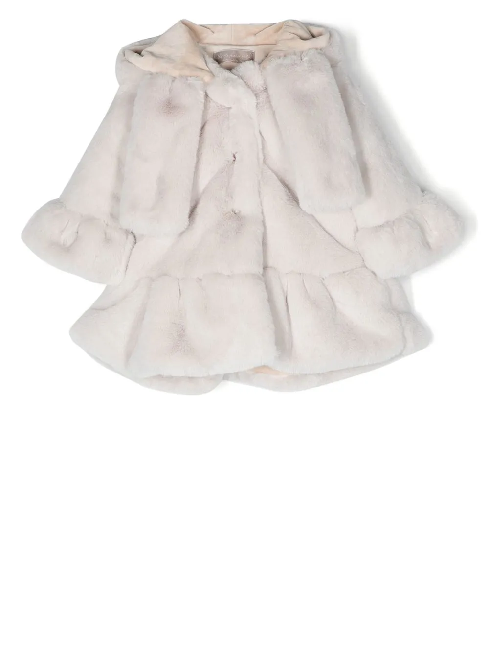 

La Stupenderia flared faux fur jacket - Neutrals