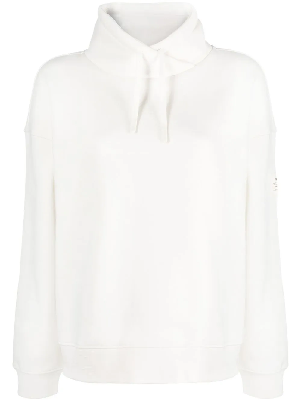 

Ecoalf stand-up collar drawstring neck sweater - Neutrals