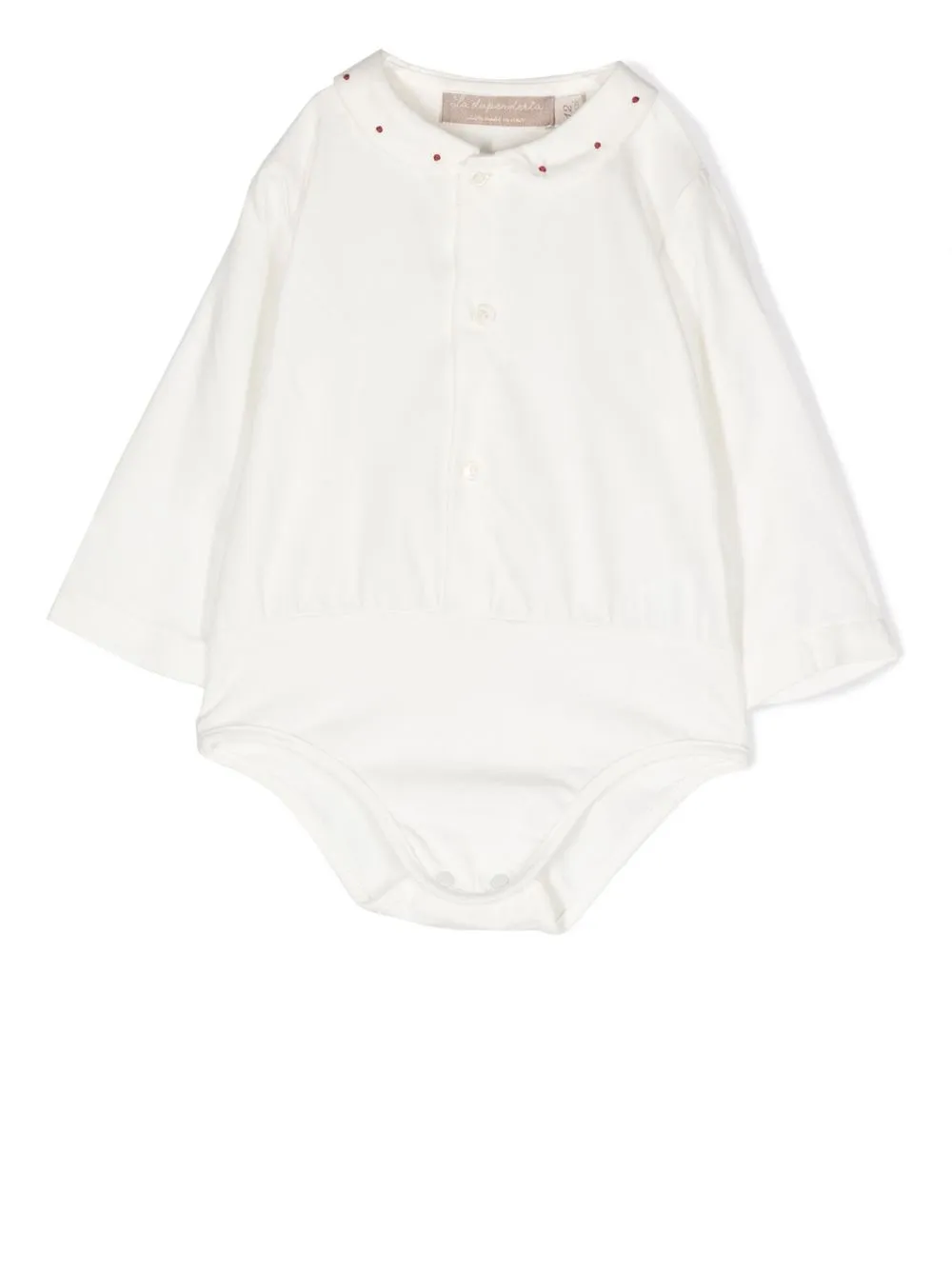 

La Stupenderia spot-collar shirt bodysuit - White