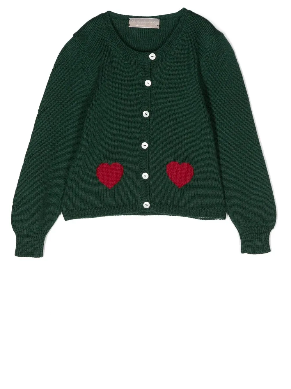 

La Stupenderia cashmere heart-detail cardigan - Green