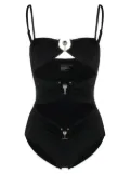 Christopher Esber square neck cut-out swimsuit - Black