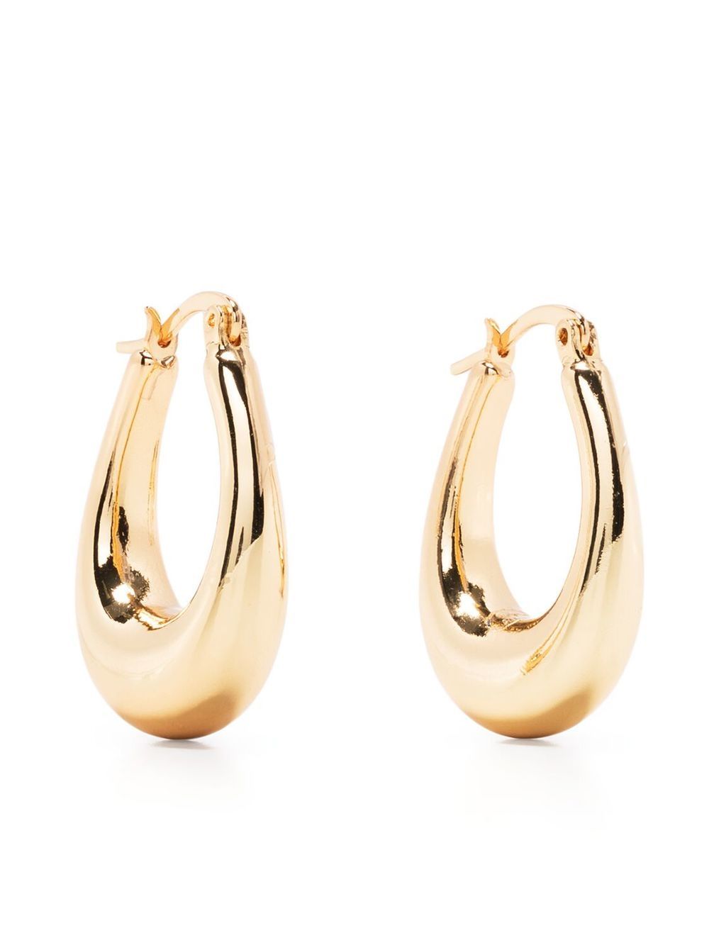 

Kenneth Jay Lane oval hoop earrings - Gold