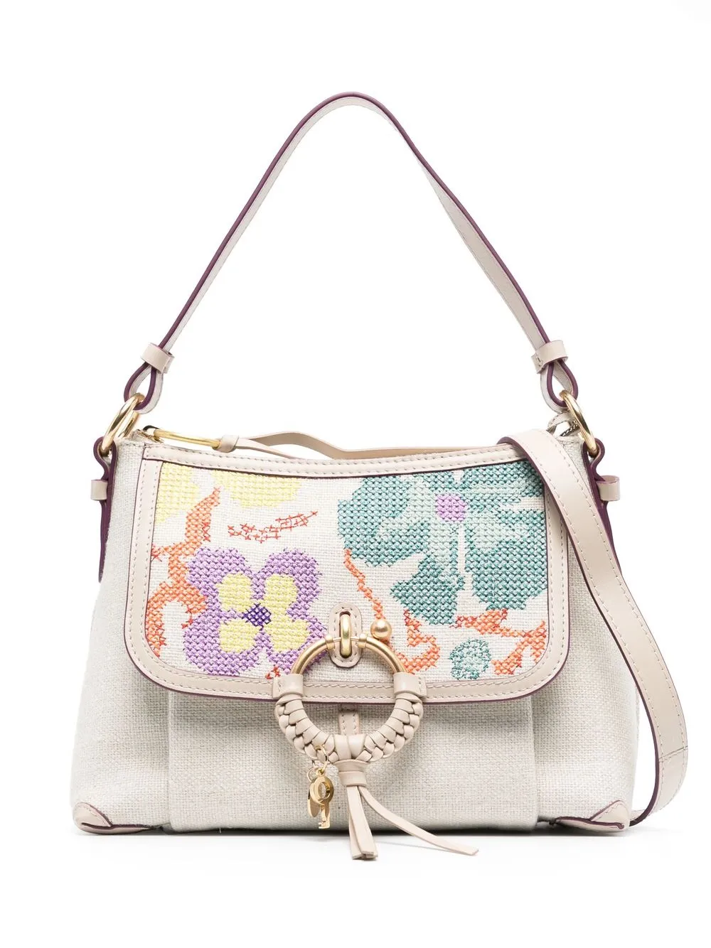 

See by Chloé Joan floral-embroidered crossbody bag - Neutrals