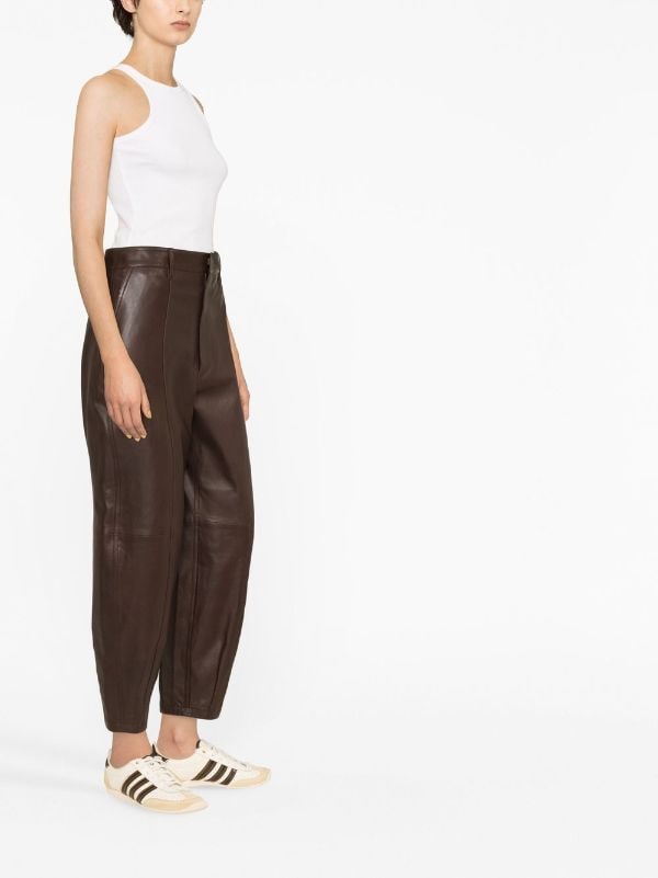 Polo Ralph Lauren Tapered Leather Trousers - Farfetch