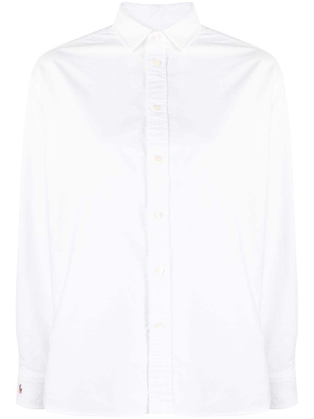 Polo Ralph Lauren Oxford Long-sleeve Shirt In Weiss