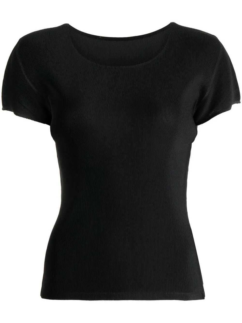 

Pleats Please Issey Miyake pleated round-neck top - Black