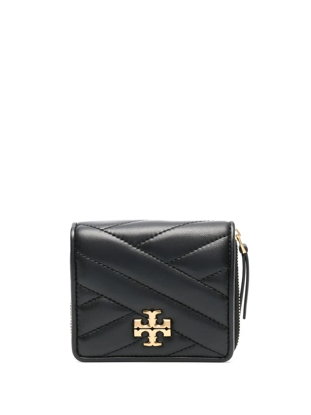 

Tory Burch leather logo-plaque purse - Black