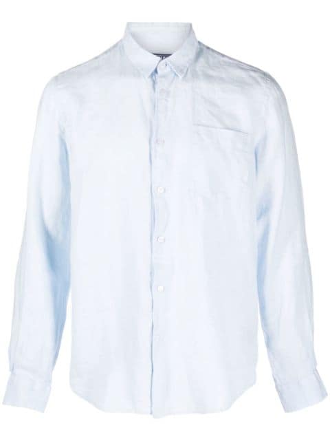 Vilebrequin Caroubis long-sleeved linen shirt