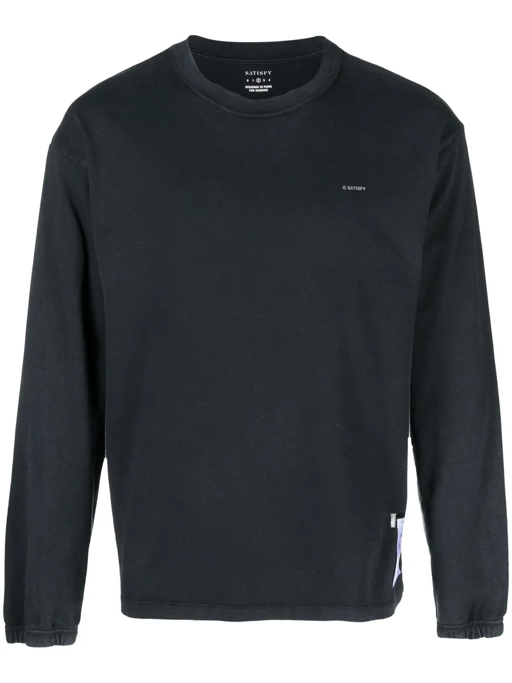 

Satisfy logo-print long-sleeved T-shirt - Black