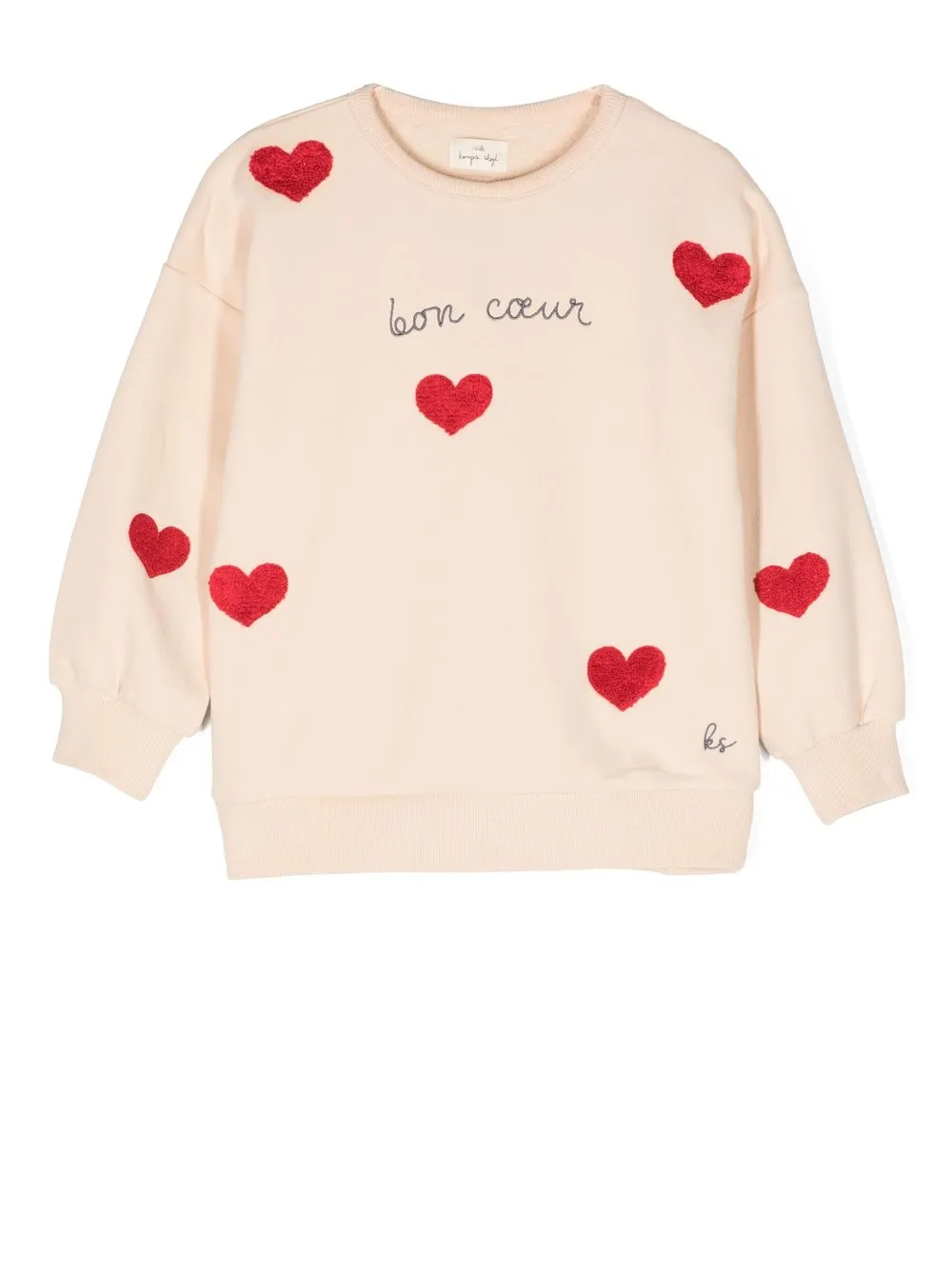 Konges Sløjd Kids' Slogan-print Heart Detail Sweatshirt