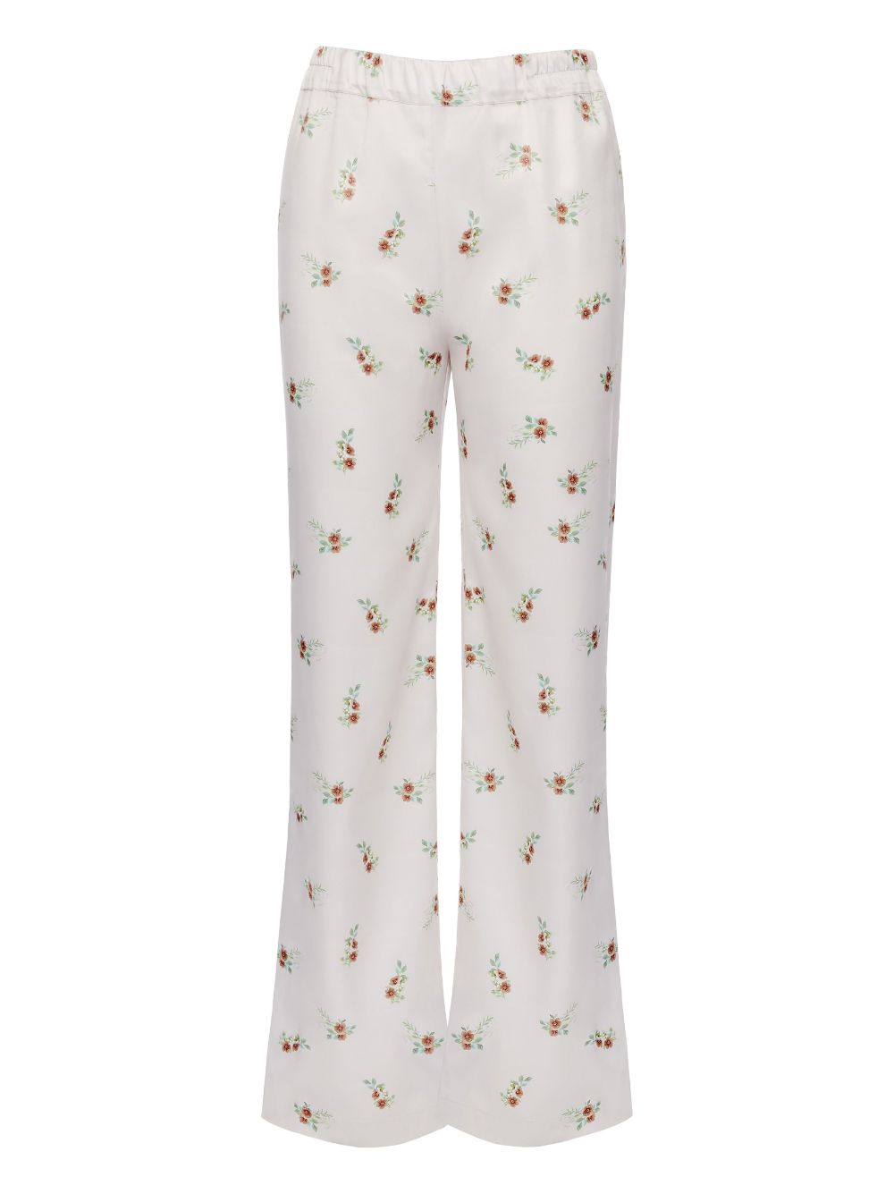 Blossom-print trousers