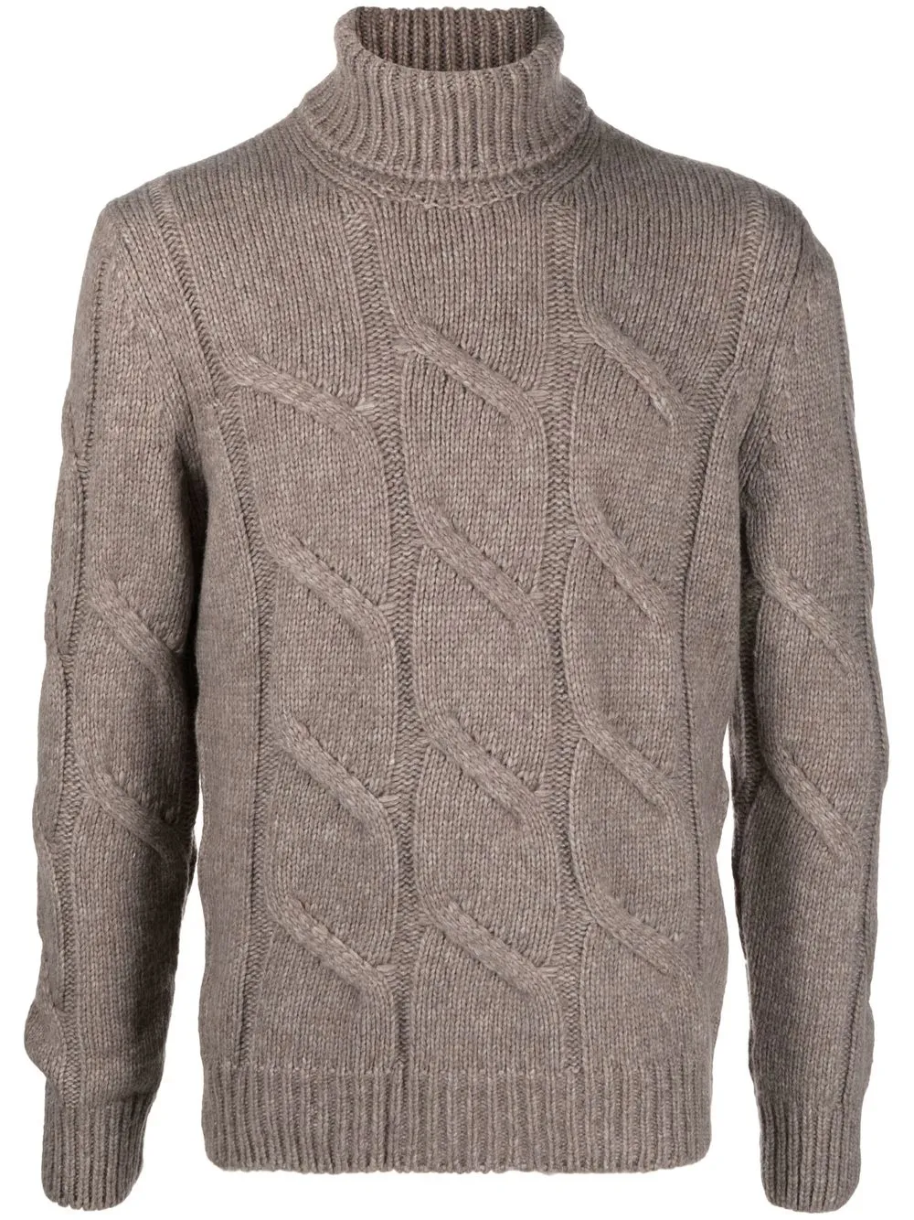 

Barba cable-knit roll-neck jumper - Neutrals