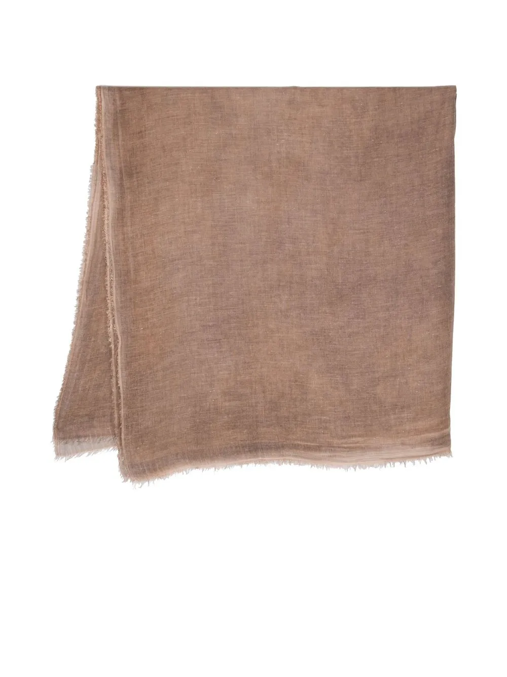 

Faliero Sarti frayed-edge detail scarf - Brown