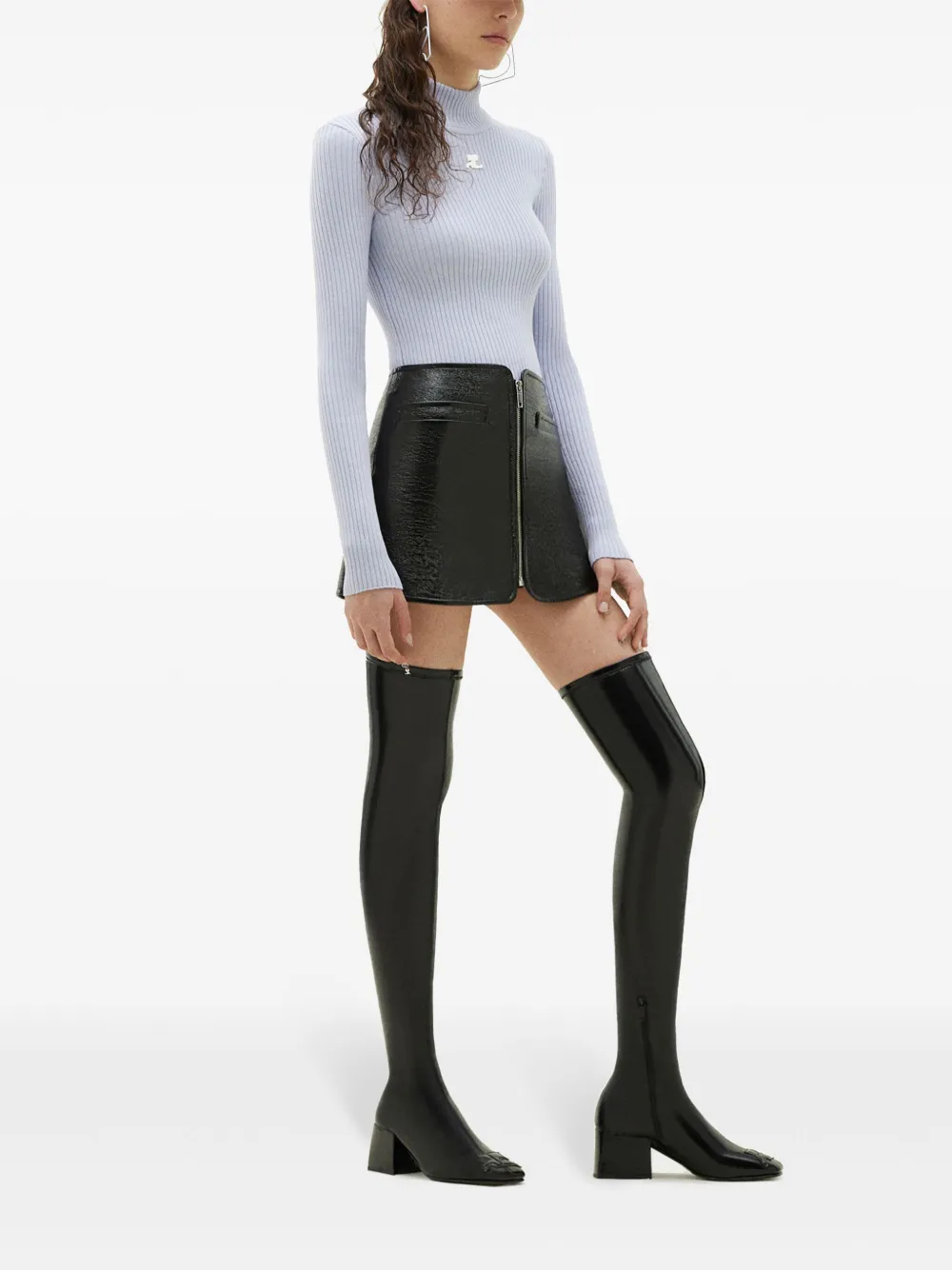  Courrèges Pullover Mit Rollkragen   Violett 
