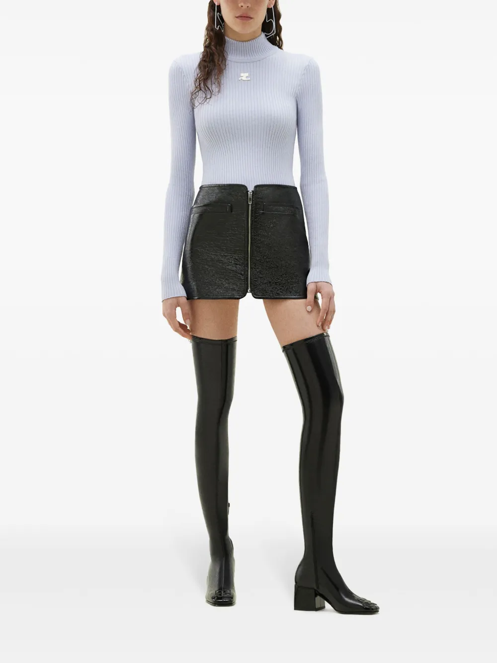  Courrèges Pullover Mit Rollkragen   Violett 