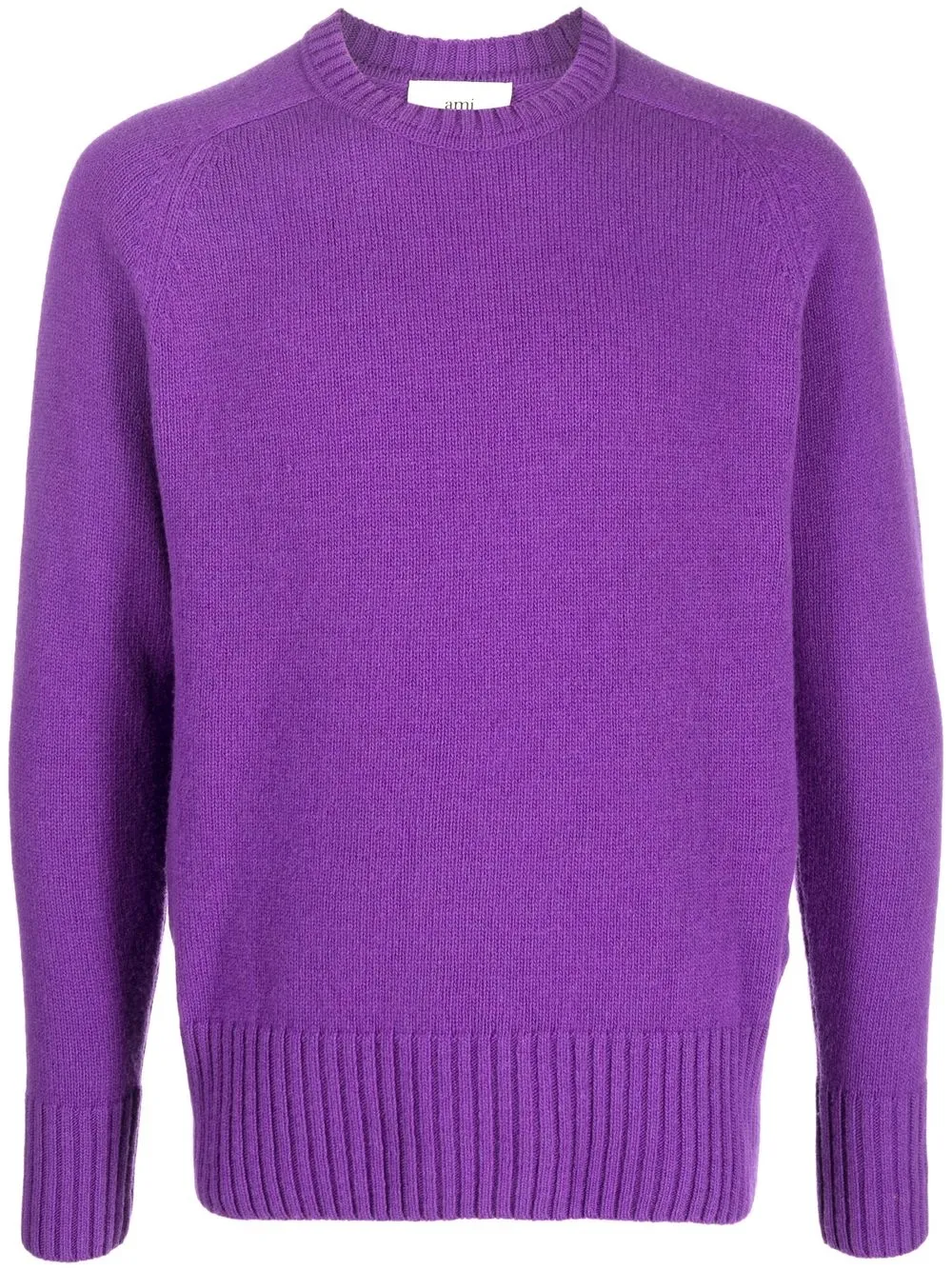 

AMI Paris knitted crew-neck jumper - Purple