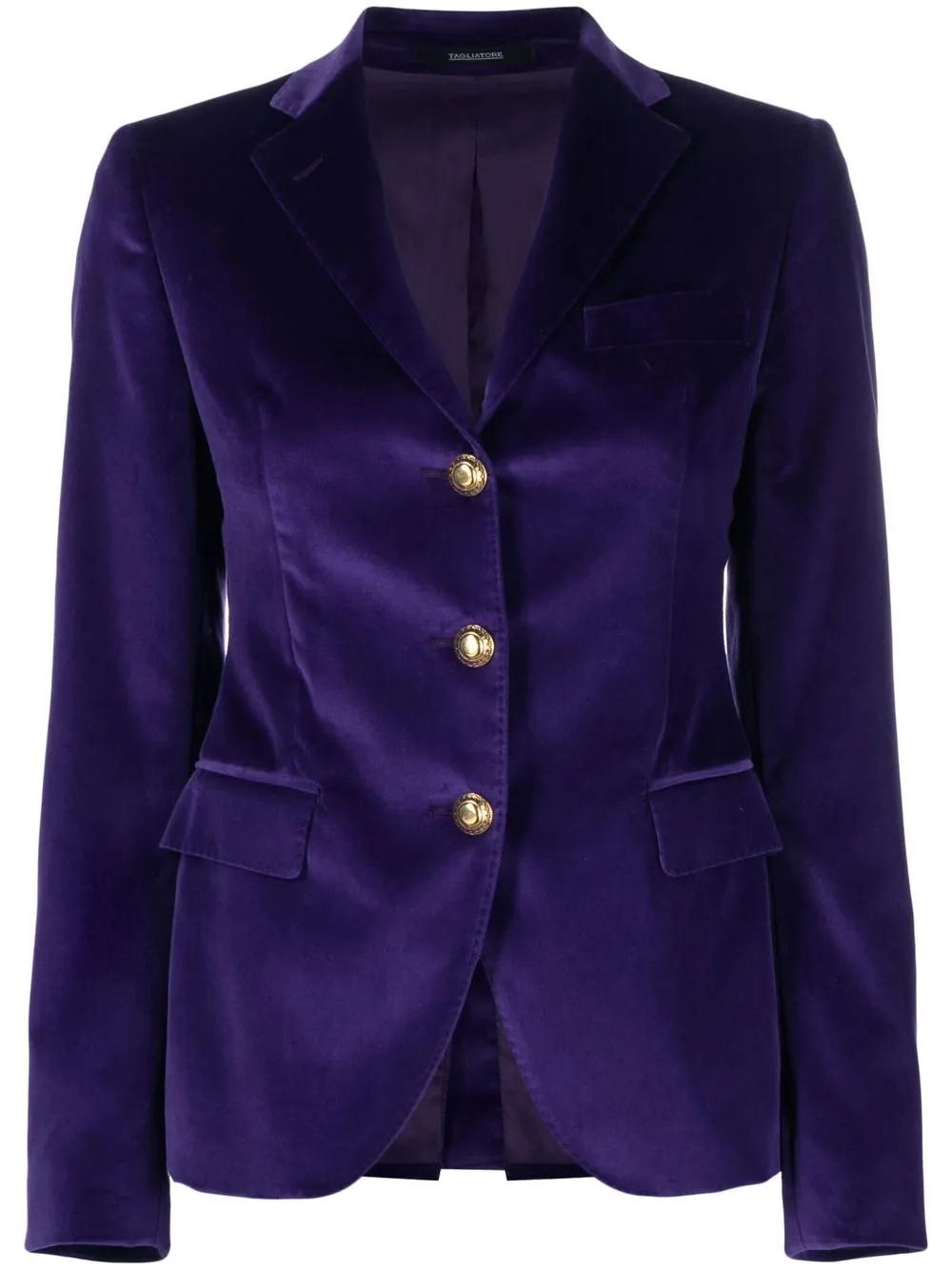 

Tagliatore single-breasted velvet blazer - Purple