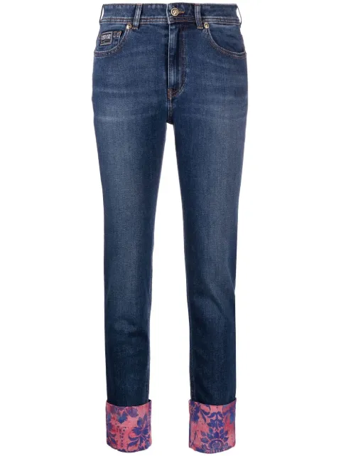 Versace Jeans Couture vaqueros skinny con puños barrocos