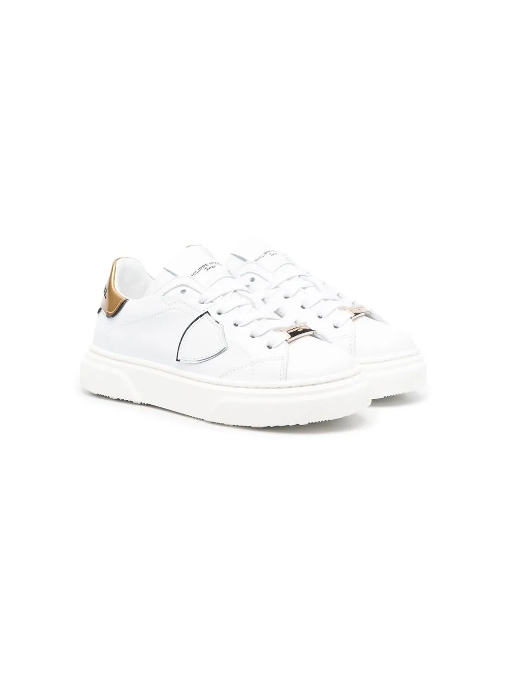 

Philippe Model Kids logo-patch lace-up sneaker - Blanco