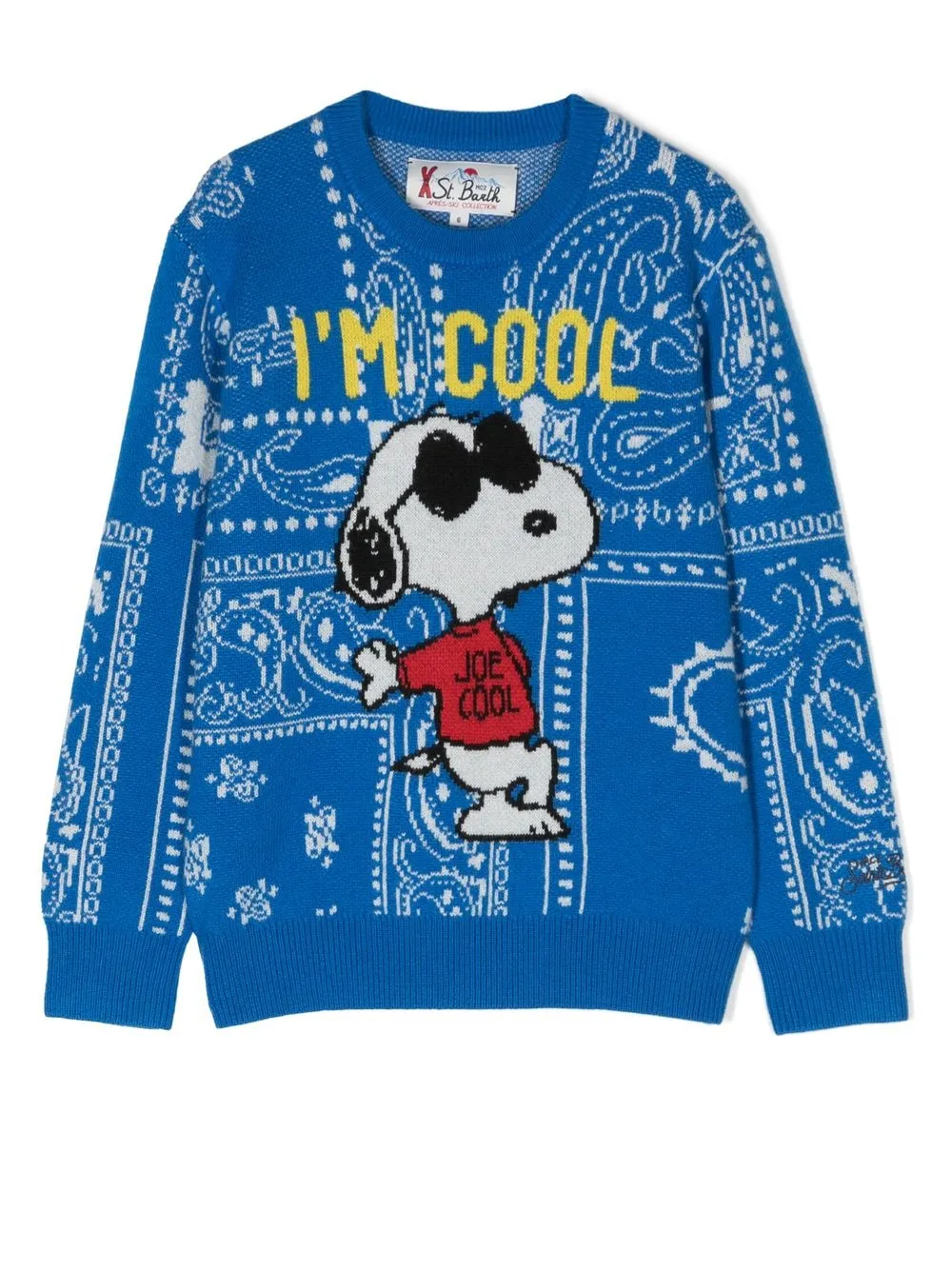 

MC2 Saint Barth Kids Snoopy Rock Bandana jumper - Blue