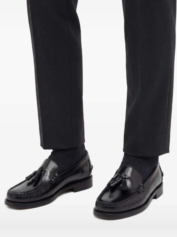 Sebago Loafers Black Leather Tassel Kiltie Slip on 1306156W Men\'s 10 Men Black Tassel Kilt Loafer | Handsewn Company main image 4