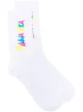 Mauna Kea intarsia-knit logo ankle socks - White