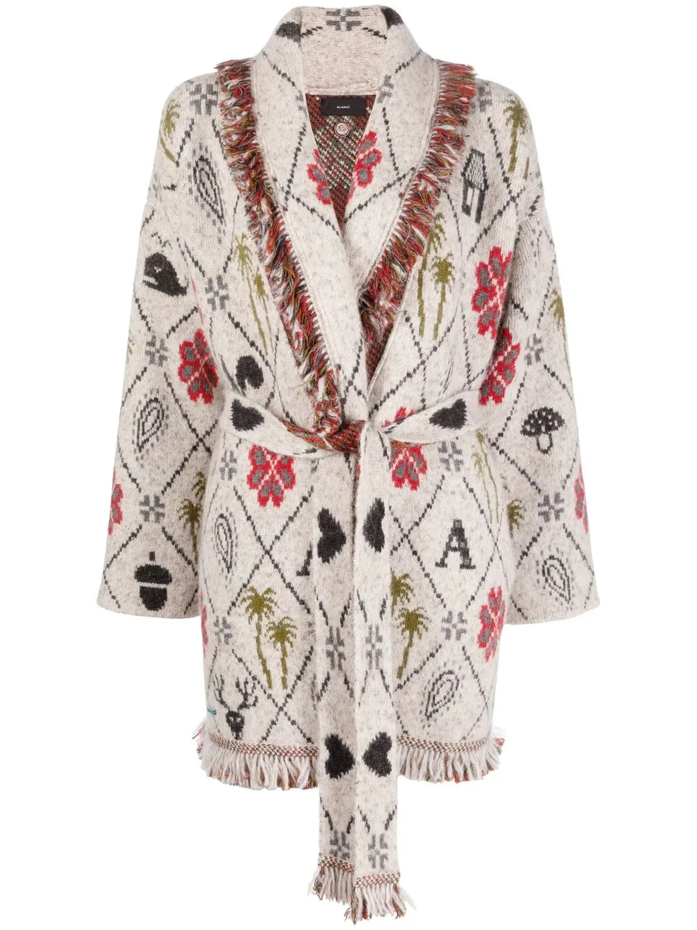 

Alanui intarsia-knit knitted cardigan - Neutrals