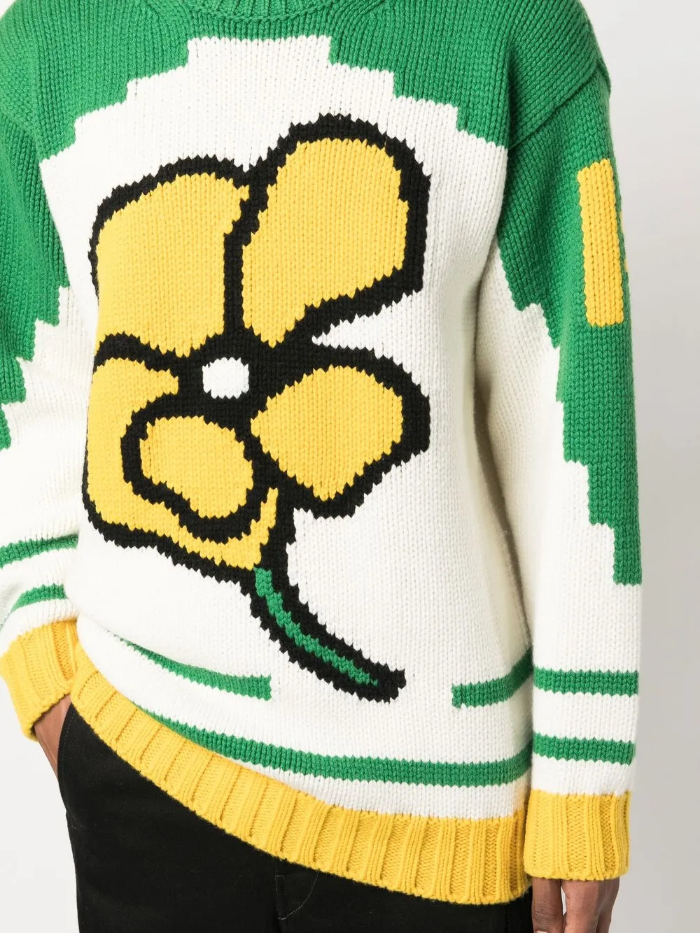 Kenzo Floral Intarsia Sweater In 中性色