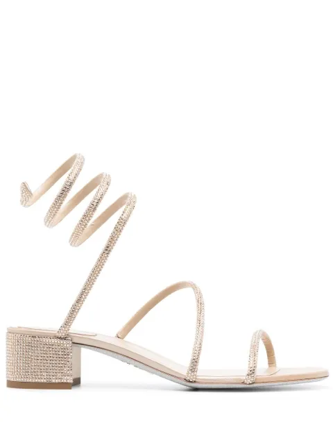 René Caovilla 35mm crystal-embellished sandals 