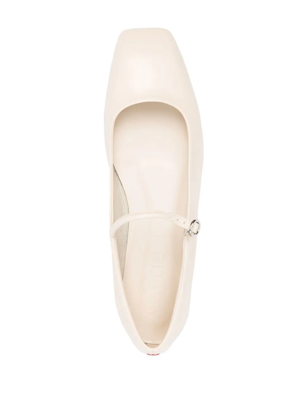 Aeyde Maryjane Leather Ballerina Shoes In Neutrals
